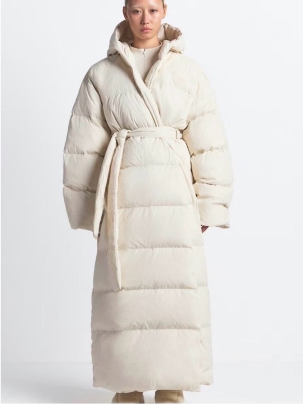 The North Face x Skims Nuptse Wrap Parka in Bone NWT​